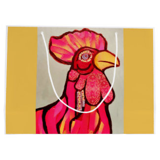 Grand sac fait sur commande de cadeau avec le coq