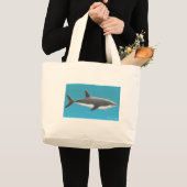 Grand sac fourre-tout à requin blanc (Devant (produit))