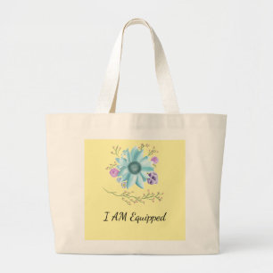 Grand Sac fourre-tout avec jaune ensoleillé Je sui