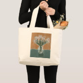Grand Sac fourre-tout avec peinture Tulipe rose (Devant (produit))