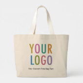 Grand Sac fourre-tout Logo 2 Côtés 100% Coton Pas (Dos)