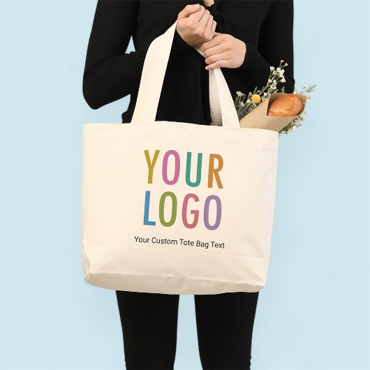 Grand Sac fourre-tout Logo 2 Côtés 100% Coton Pas