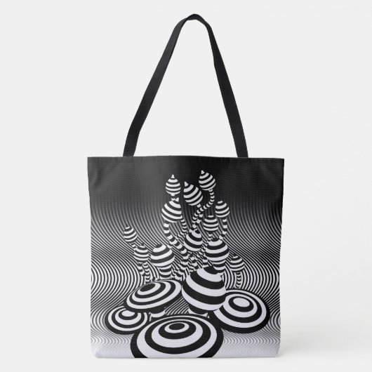 Grand Sac fourre-tout Magic Mushrooms design optiq (Devant)