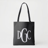 Grand Sac fourre-tout Monogramme noir et blanc (Devant)