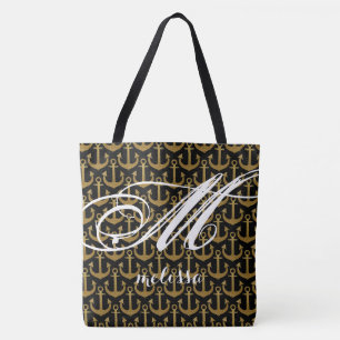 grand sac fourre-tout noir tout-en-un avec ancrage