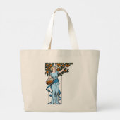 Grand Sac fourre-tout orange (Dos)