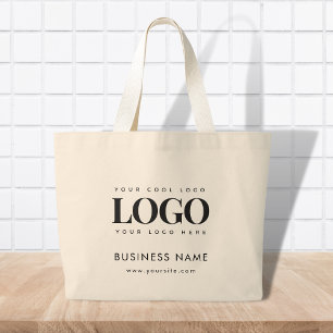 Grand Sac fourre-tout personnalisé avec logo et te