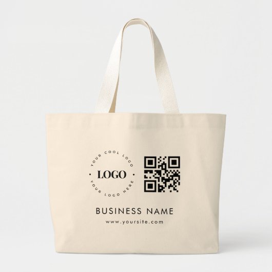 Grand Sac fourre-tout personnalisé avec logo Qr Co (Devant)
