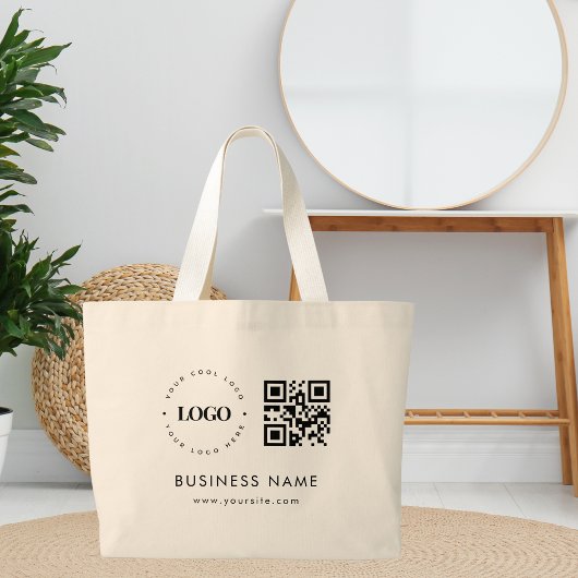 Grand Sac fourre-tout personnalisé avec logo Qr Co