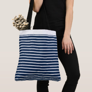 Grand sac fourre-tout rayé