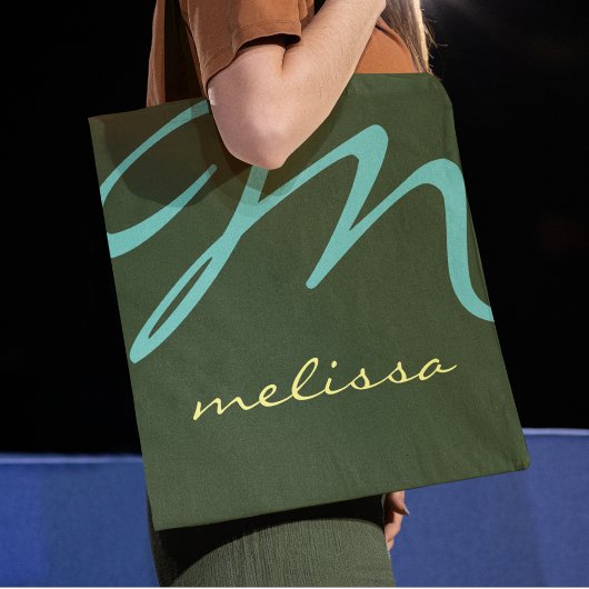 grand sac fourre-tout vert tout-sur-imprimé (sur l