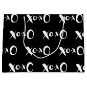 Grand sac noir et blanc chic moderne de cadeau de (Devant)