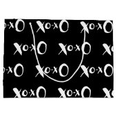 Grand sac noir et blanc chic moderne de cadeau de (Dos)