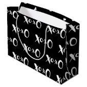 Grand sac noir et blanc chic moderne de cadeau de (Dos Angle)