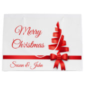 Grand sac personnalisé de cadeau de Noël (Devant)