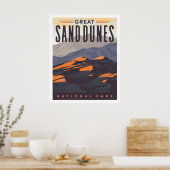 Grand Sand Dunes National Park Travel Poster Impri (Cuisine)