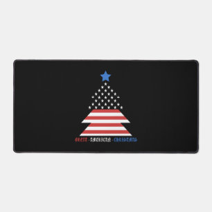 Grand sapin de Noël patriotique américain