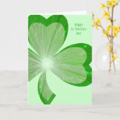 Grand shamrock 'St. Carte Patrick's Day verte (Fleur jaune)