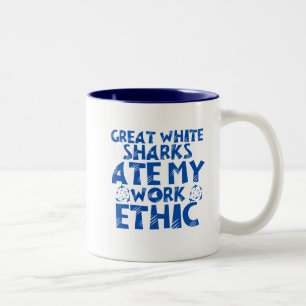 GRAND SHARKS BLANC MON TRAVAIL ETHIC 11OZ MUG