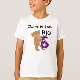 Grand six T-shirts personnalisables d'anniversaire