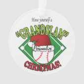 Grand Slam ⚾ Baseball Kerstmis Ornament (voorkant)