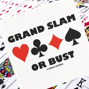Grand Slam of Bust (Bridge Vier Kaart Suits) Servet