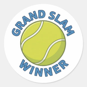 Grand Slam Winnaar Tennis Bal Sport Kampioen Ronde Sticker