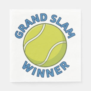 Grand Slam Winnaar Tennis Bal Sport Kampioen Servet