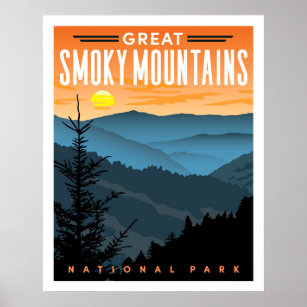 Grand Smoky Mountains National Park Affiche de voy
