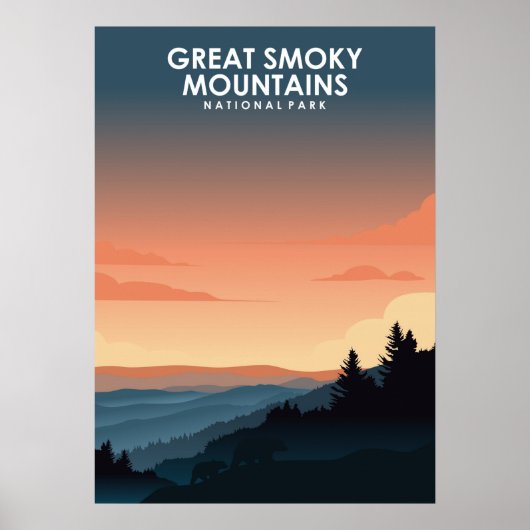 Grand Smoky Mountains National Park Affiche de voy (Devant)