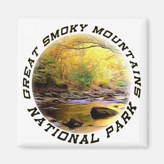 Grand Smoky Mountains NP Magnet ou Dessous de verr (Devant)