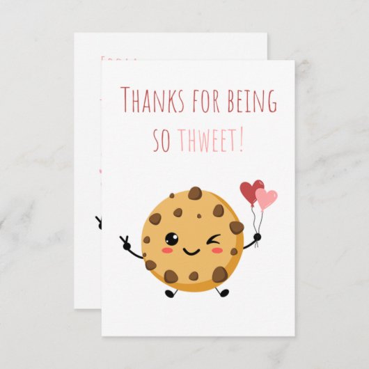 Grand Souriant vertical Cookie Enseignant Merci vo (Devant / Derrière)