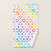 Grand spectre Arc-en-ciel Hexagones délimités (Serviette à main)