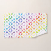 Grand spectre Arc-en-ciel Hexagones délimités (Serviette à main)