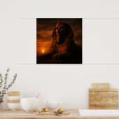 Grand Sphinx coucher de soleil affiche du paysage (Cuisine)