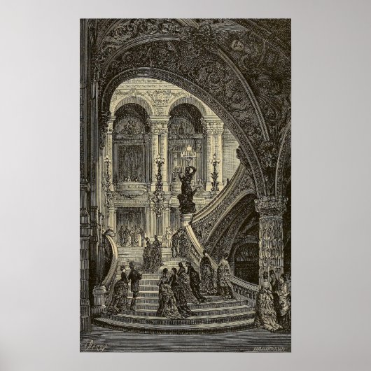 Grand stair hoesje Paris Opera House 1877 Poster (Voorkant)