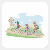 Grand Sticker Carré extérieur à vélo (Devant)