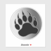 Grand Sticker classique pour ours en argent (Feuille)