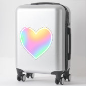 Grand Sticker Coeur arc-en-ciel (Sur valise)
