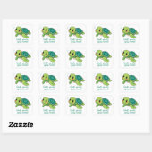 Grand Sticker de la tortue verte | Cute tourte océ (Feuille)