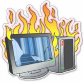 Grand Sticker en vinyle de 8 po x 8 po sur mesure (Devant)