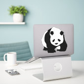 Grand Sticker Panda (Ordinateur portable sur le bureau)