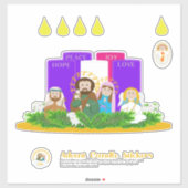 Grand Stickers Bougie de l'Avent (Feuille)