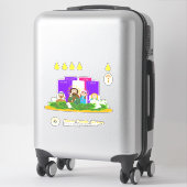 Grand Stickers Bougie de l'Avent (Sur valise)