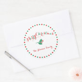 Grand Stickers de Noël blanc rouge vert personnali (Enveloppe)