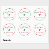 Grand Stickers de Noël blanc rouge vert personnali (Feuille)