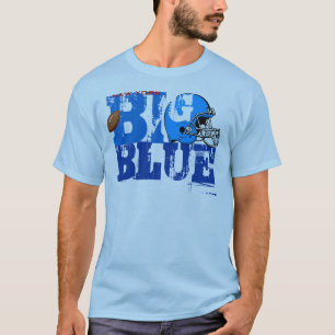 Grand T-shirt 1 du football de casque bleu de New