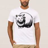 Grand T-Shirt Blanc Cat Mens (Devant)