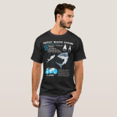 Grand T-shirt blanc requin (Devant entier)