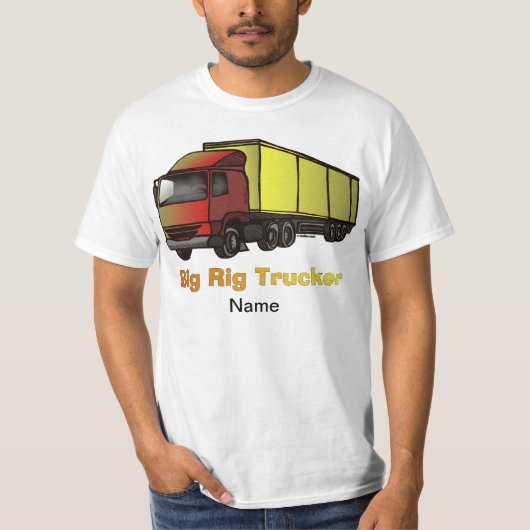 Grand t-shirt de camion à semi-remorque (Devant)